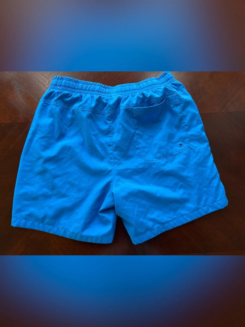 Nike Men’s Blue Athletic Shorts with White Drawstring size s